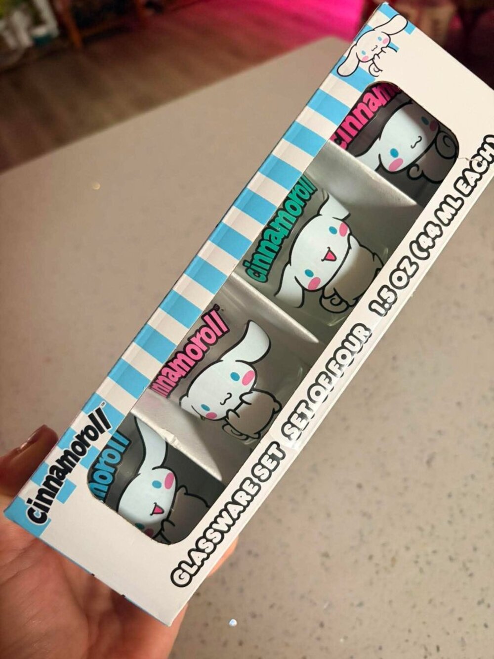 Sanrio Cinnamoroll Shot Glass Set of 4 Boxed 1.5 oz Collectible Glassware NEW